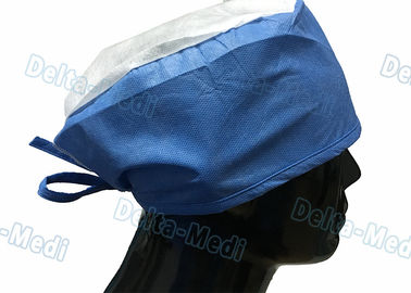 백색 크라운을 가진 의사 처분할 수 있는 의학 모자, Breathable 처분할 수 있는 수술장 모자