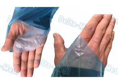 엄지 반복 팔목을 가진 의학 플라스틱 제품 CPE 외과용 가운/고립 가운을 방수 처리하십시오