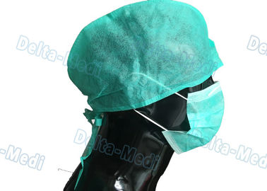 병원을 위한 뒤 유형에 녹색 의학 처분할 수 있는 외과 모자 비 길쌈된 동점