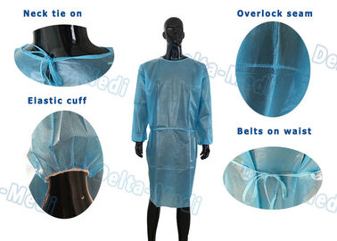 목 고무줄 팔목에 파란 방수 처분할 수 있는 고립 가운 동점